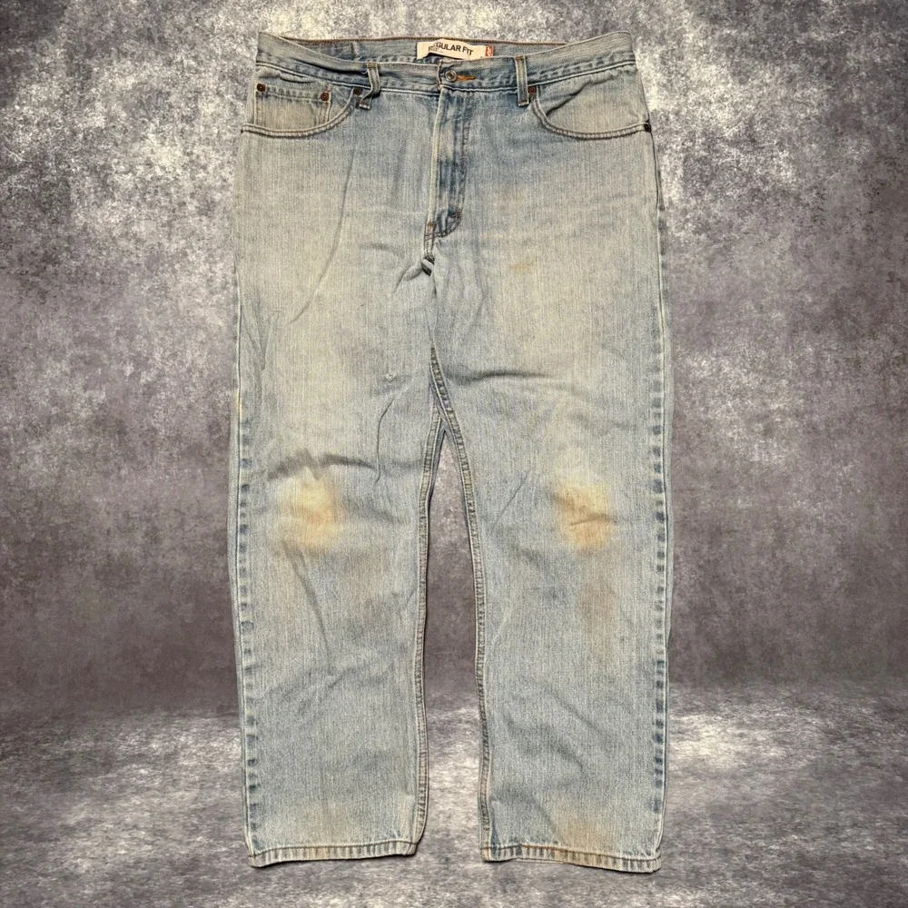 Vintage Levi's 505 Jeans Mens W36 L30 Regular Fit Light Wash‎ Denim Pants